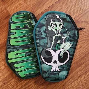 Zombie dead girl makeup bag /clutch purse